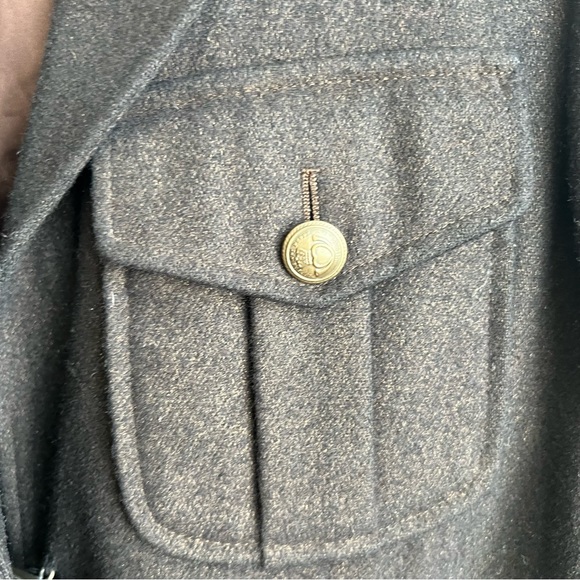 Cheap and Chic by Moschino Military Style Dark Brown Wool Blend Blazer. Size 8 - Picture 5 of 16